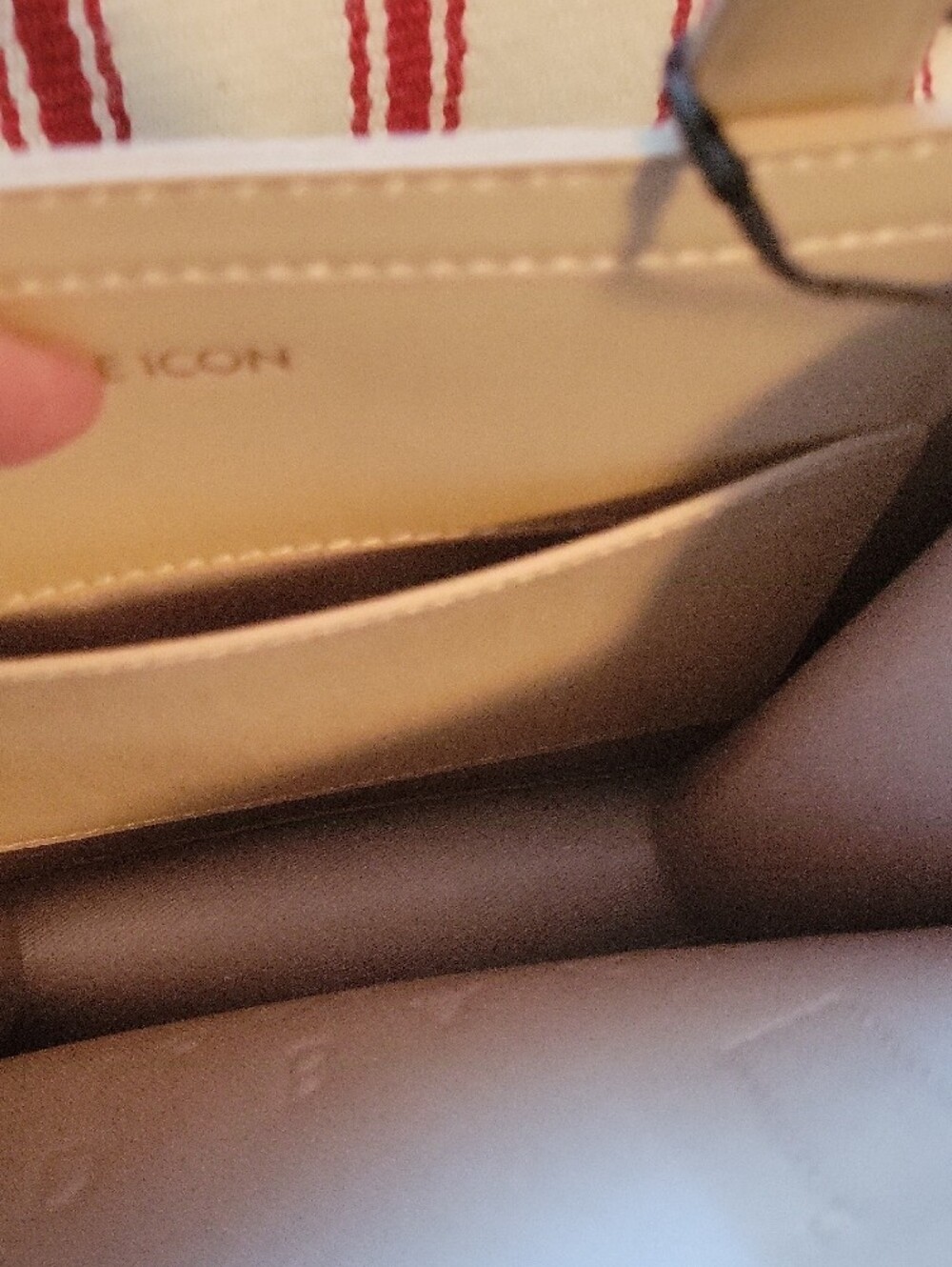Ted Baker Neutral Beige Tote with Embossed Logo - Picture 4 of 5
